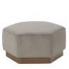 Sunpan Kelsey Ottoman - Polo Club Stone - Front Angle