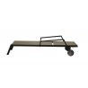 Whiteline Modern Living Bondi Outdoor Chaise Lounge in Aluminium Grey Color - Side Fully Reclined