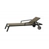 Whiteline Modern Living Bondi Outdoor Chaise Lounge in Aluminium Grey Color - Angled