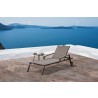 Whiteline Modern Living Bondi Outdoor Chaise Lounge in Aluminium Taupe Color - Lifestyle