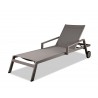 Whiteline Modern Living Bondi Outdoor Chaise Lounge in Aluminium Taupe Color - Angled