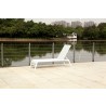 Whiteline Modern Living Sunset Indoor/Outdoor Chaise Lounge in Taupe Aluminium With Powder-Coating Finish - Lifestyle