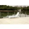 Whiteline Modern Living Sunset Indoor/Outdoor Chaise Lounge in Taupe Aluminium With Powder-Coating Finish - Lifestyle - Whiteline Modern Living Sunset Indoor/Outdoor Chaise Lounge in Taupe Aluminium With Powder-Coating Finish - Lifestyle