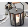 Cane-Line Lightlux Lantern W/Teak Handle Mini Top View