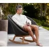 Cane-Line Peacock Rocking Chair W/Teak Legs, Cane-Line Soft Rope - Cane-Line Peacock Rocking Chair W/Teak Legs, Cane-Line Soft Rope