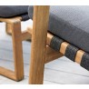 Cane-Line Endless Soft Footstool, Incl. Grey Cane-Line AirTouch Cushion Set Close View 