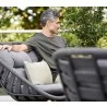 Cane-Line Strington Lounge Chair W/Teak Frame, Incl. Grey Cane-line AirTouch Cushions, Cane-Line Soft Rope - Cane-Line Strington Lounge Chair W/Teak Frame, Incl. Grey Cane-line AirTouch Cushions, Cane-Line Soft Rope