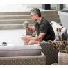 Cane-Line Diamond 3-Seater Sofa Incl. Taupe Natté Cushion Set - Cane-Line Diamond 3-Seater Sofa Incl. Taupe Natté Cushion Set