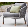 Cane-Line Moments Lounge Chair, Incl. Grey Cushion Set, Cane-Line AirTouch cushion view