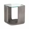 Sunpan Odis End Table Grey - Front Side Angle - Sunpan Odis End Table Grey - Front Side Angle