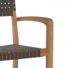 Clairene Teak Outdoor Dining Stacking Armchair (Set of 4) - Detail