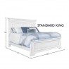 Clara Standard King Panel Bed - Bed Dimensions
