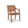 Danois Teak Outdoor Dining Stacking Armchair (Set of 4) - Angled - Danois Teak Outdoor Dining Stacking Armchair (Set of 4) - Angled