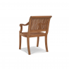 Danois Teak Outdoor Dining Stacking Armchair (Set of 4) - Back