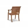 Danois Teak Outdoor Dining Stacking Armchair (Set of 4) - Back - Danois Teak Outdoor Dining Stacking Armchair (Set of 4) - Back