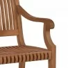 Danois Teak Outdoor Dining Stacking Armchair (Set of 4) - Detail 3 - Danois Teak Outdoor Dining Stacking Armchair (Set of 4) - Detail 3