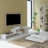 TemaHome Cliff Tv Bench in Pure White - Lifestyle