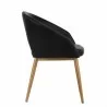Sunpan Thatcher Dining Armchair Black - Antique Grey - Side Angle - Sunpan Thatcher Dining Armchair Black - Antique Grey - Side Angle