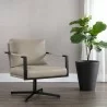 Sunpan Randy Swivel Lounge Chair Alpine Beige Leather - Lifestyle - Sunpan Randy Swivel Lounge Chair Alpine Beige Leather - Lifestyle