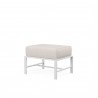 Bristol Ottoman in Canvas Natural w/ Self Welt - Front Side Angle