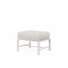 Bristol Ottoman in Canvas Natural w/ Self Welt - Front Side Angle - Bristol Ottoman in Canvas Natural w/ Self Welt - Front Side Angle
