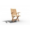 Hi Teak Furniture Felice Teak Outdoor Folding Armchair - Angled