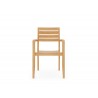 Hi Teak Furniture Louvel Teak Outdoor Stacking Armchair - Front