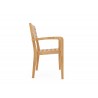 Hi Teak Furniture Louvel Teak Outdoor Stacking Armchair - Side