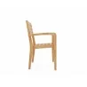 Hi Teak Furniture Louvel Teak Outdoor Stacking Armchair - Side - Hi Teak Furniture Louvel Teak Outdoor Stacking Armchair - Side