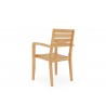Hi Teak Furniture Louvel Teak Outdoor Stacking Armchair - Back Angled