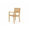 Hi Teak Furniture Louvel Teak Outdoor Stacking Armchair - Back Angled - Hi Teak Furniture Louvel Teak Outdoor Stacking Armchair - Back Angled