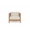 Hi Teak Furniture Sylvie Teak Outdoor Club Chair with Sunbrella Canvas Cushion - Front