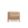 Hi Teak Furniture Sylvie Teak Outdoor Club Chair with Sunbrella Canvas Cushion - Side