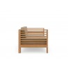 Hi Teak Furniture Sylvie Teak Outdoor Club Chair with Sunbrella Fawn Cushion - Side