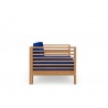 Hi Teak Furniture Sylvie Teak Outdoor Club Chair with Sunbrella True Blue Cushion - Side