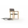 Hi Teak Furniture Clairene Teak Outdoor Dining Stacking Armchair - Angled - Hi Teak Furniture Clairene Teak Outdoor Dining Stacking Armchair - Angled