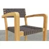 Hi Teak Furniture Clairene Teak Outdoor Dining Stacking Armchair - Arm Close-up - Hi Teak Furniture Clairene Teak Outdoor Dining Stacking Armchair - Arm Close-up