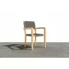 Hi Teak Furniture Clairene Teak Outdoor Dining Stacking Armchair - Angled - Hi Teak Furniture Clairene Teak Outdoor Dining Stacking Armchair - Angled