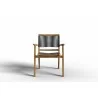 Hi Teak Furniture Damien Teak Outdoor Stacking Armchair - Front - Hi Teak Furniture Damien Teak Outdoor Stacking Armchair - Front