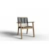 Hi Teak Furniture Damien Teak Outdoor Stacking Armchair - Angled View - Hi Teak Furniture Damien Teak Outdoor Stacking Armchair - Angled View