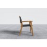 Hi Teak Furniture Damien Teak Outdoor Stacking Armchair - Side