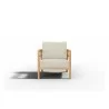 Hi Teak Furniture Daniele Deep Seating Club Chairs with Subrella Canvas Cushion - Front - Hi Teak Furniture Daniele Deep Seating Club Chairs with Subrella Canvas Cushion - Front