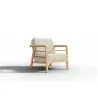 Hi Teak Furniture Daniele Deep Seating Club Chairs with Subrella Canvas Cushion - Angled View - Hi Teak Furniture Daniele Deep Seating Club Chairs with Subrella Canvas Cushion - Angled View