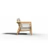 Hi Teak Furniture Daniele Deep Seating Club Chairs with Subrella Canvas Cushion - Side - Hi Teak Furniture Daniele Deep Seating Club Chairs with Subrella Canvas Cushion - Side