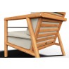 Hi Teak Furniture Daniele Deep Seating Club Chairs with Subrella Canvas Cushion - Back Angle