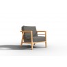 Hi Teak Furniture Daniele Sofa with Sunbrella Charcoal Cushion - Angled View