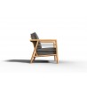 Hi Teak Furniture Daniele Sofa with Sunbrella Charcoal Cushion - Side