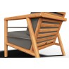 Hi Teak Furniture Daniele Sofa with Sunbrella Charcoal Cushion - Back Angle Close-up