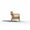 Hi Teak Furniture Daniele Sofa with Sunbrella Fawn Cushion - Side - Hi Teak Furniture Daniele Sofa with Sunbrella Fawn Cushion - Side