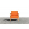 Hi Teak Furniture Daniele Sofa with Sunbrella Melon Cushion - Front